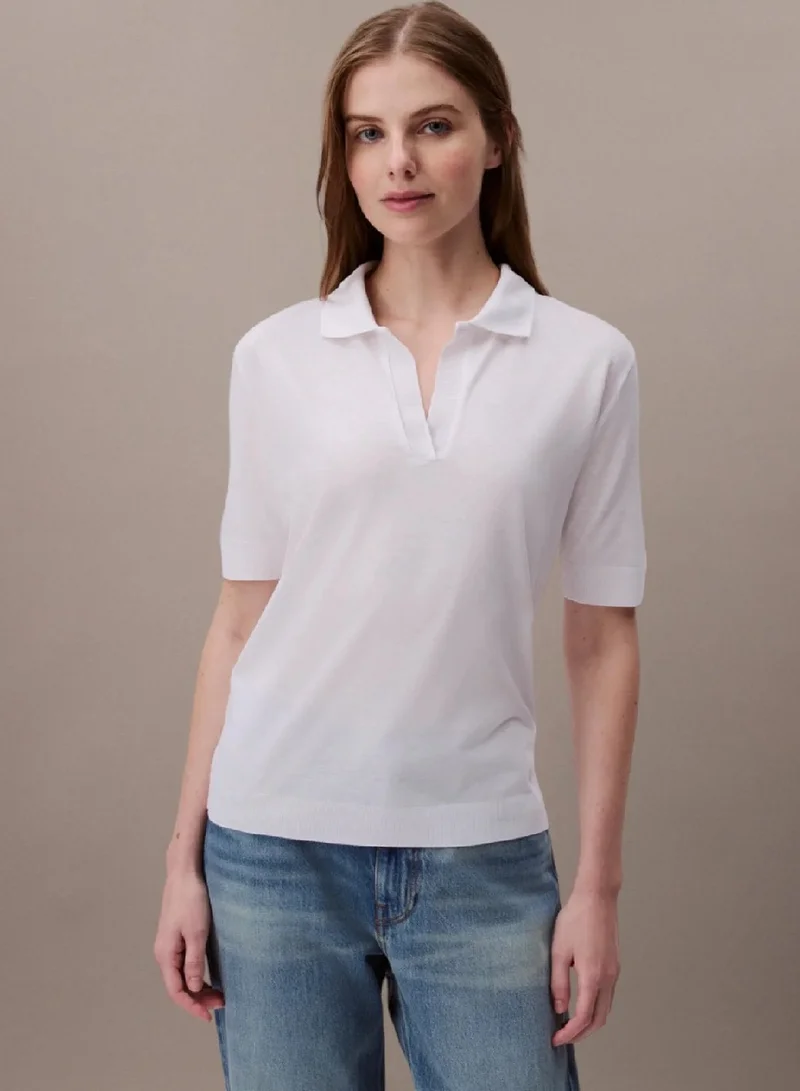 CALVIN KLEIN Polo Collar Top